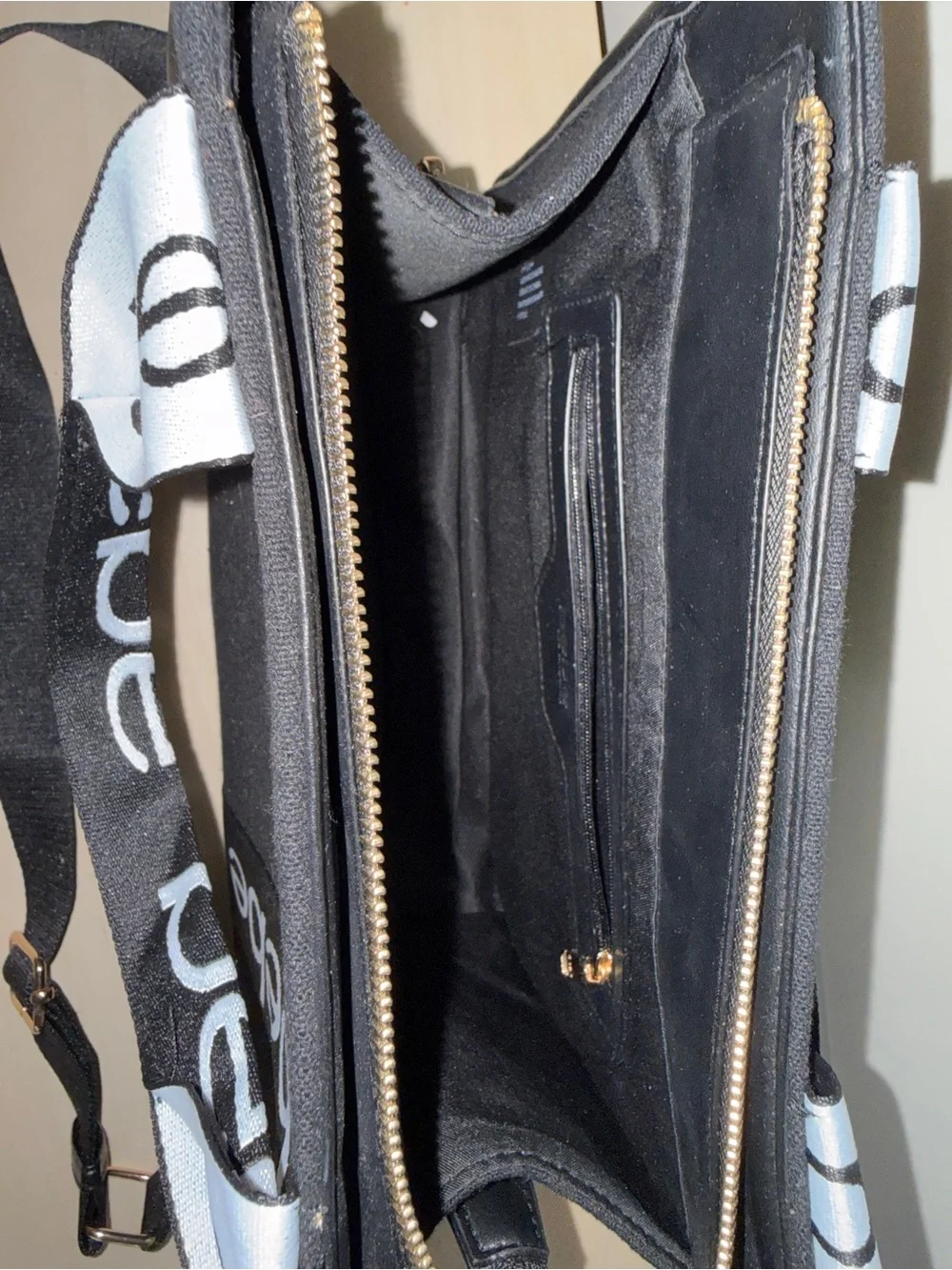 BEBE Hana Satchel Canvas Logo Double Handle Satchel Crossbody Zip Top Purse NEW